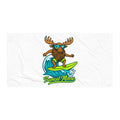 Surf Moose Beach Towel, 30x60 inch, laid flat