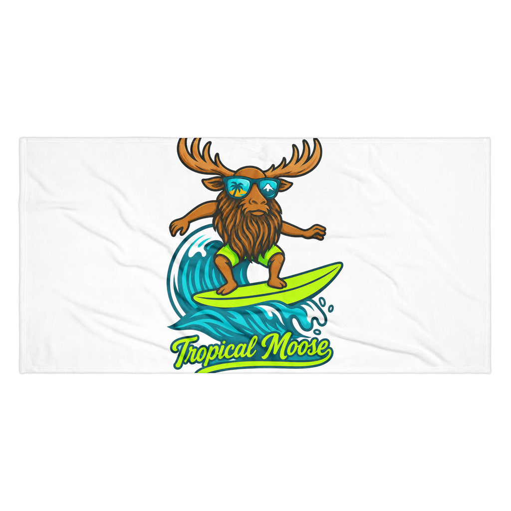 Surf Moose Beach Towel, 36x72 inch, laid flat