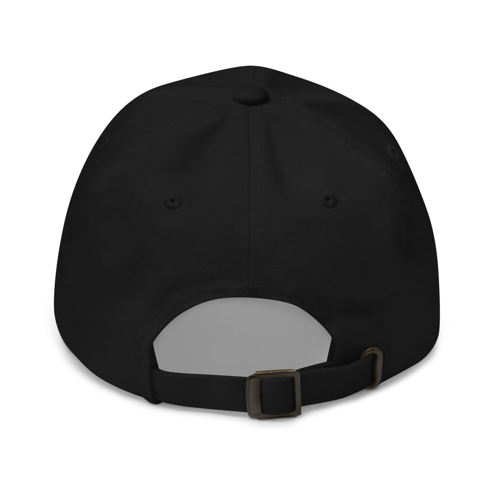Tropical Moose Embroidered Dad Hat in Black, back view