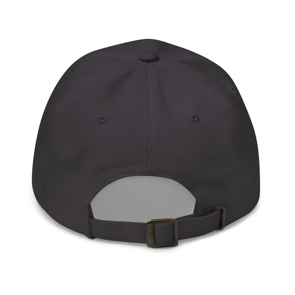 Tropical Moose Embroidered Dad Hat in Dark Grey, back view