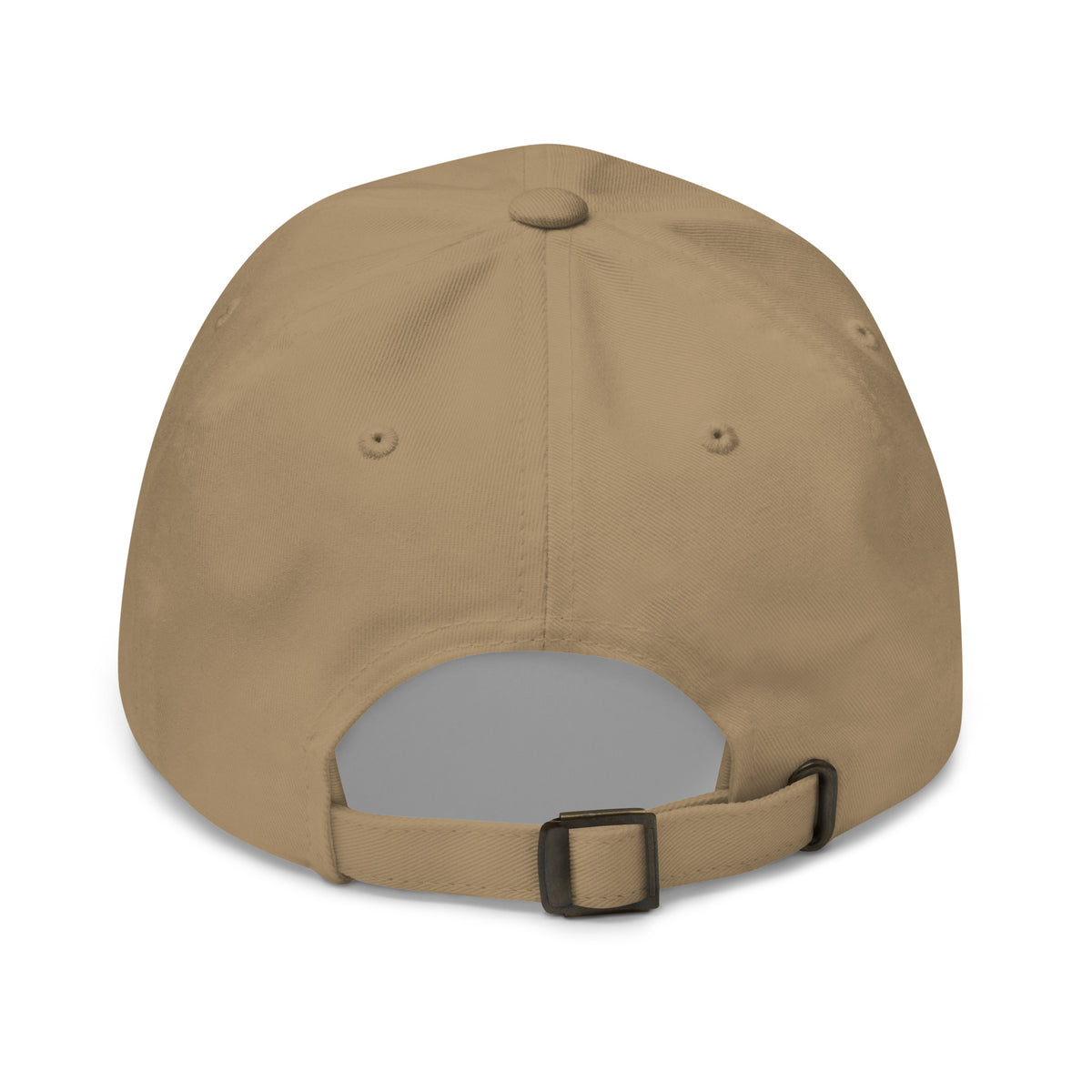 Tropical Moose Embroidered Dad Hat in Khaki, back view