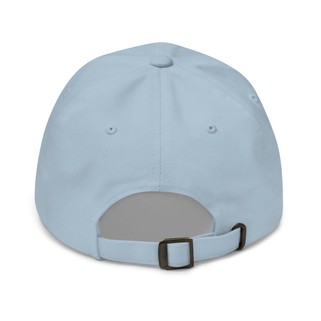 Tropical Moose Embroidered Dad Hat in Light Blue, back view