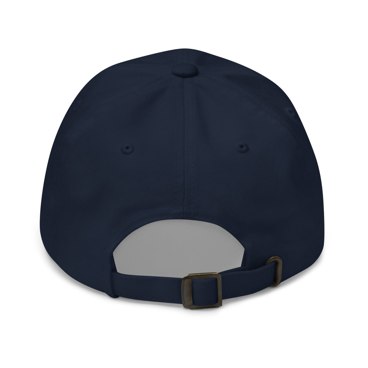 Tropical Moose Embroidered Dad Hat in Navy, back view