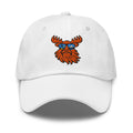 Tropical Moose Embroidered Dad Hat in White, front view
