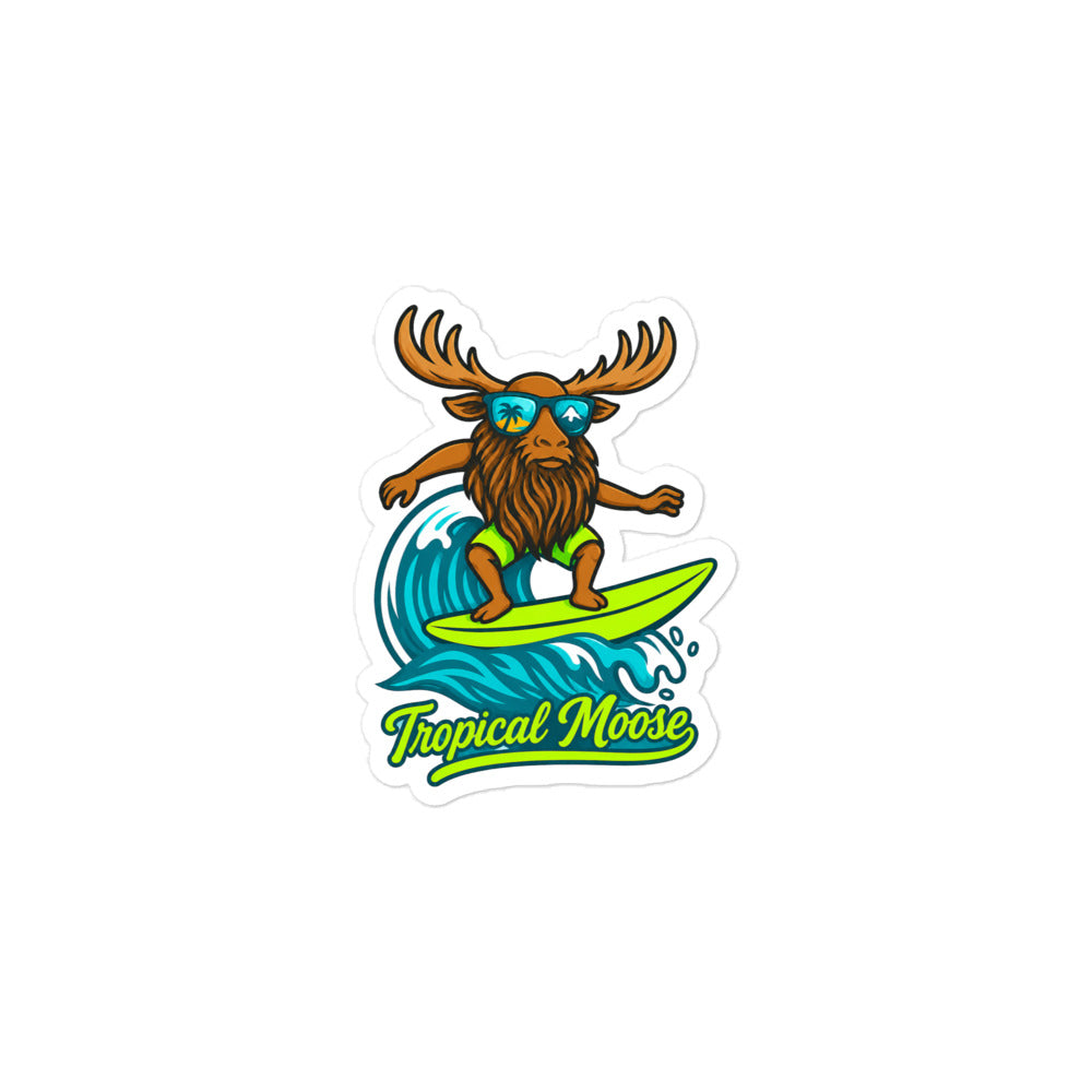 Surf Moose kiss-cut sticker, 3 inch