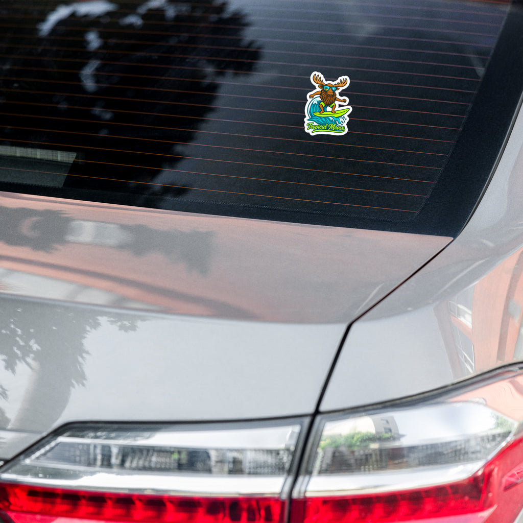Surf Moose vinyl sticker, 3 inch