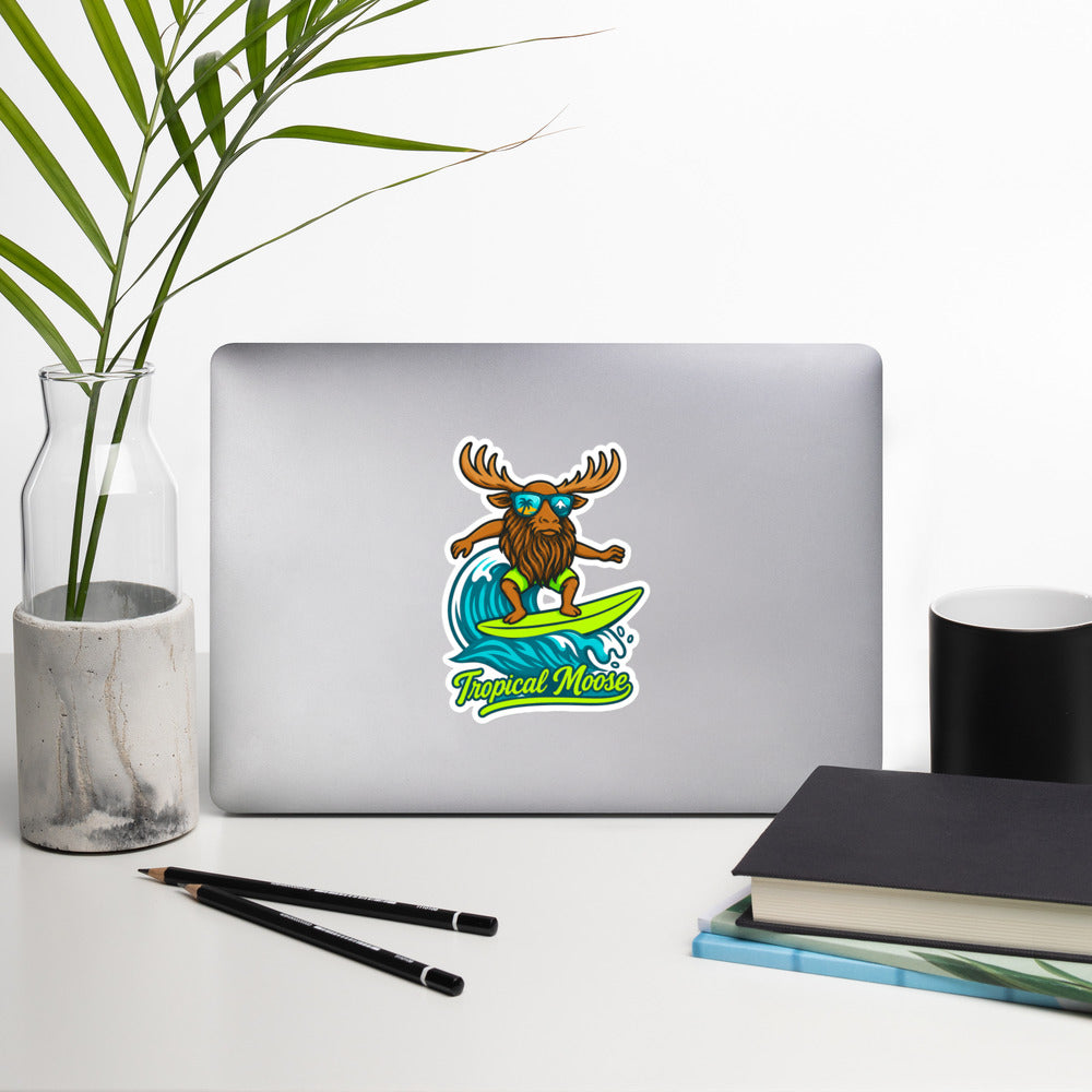 Surf Moose vinyl sticker, 5.5 inch, second lifestyle photo