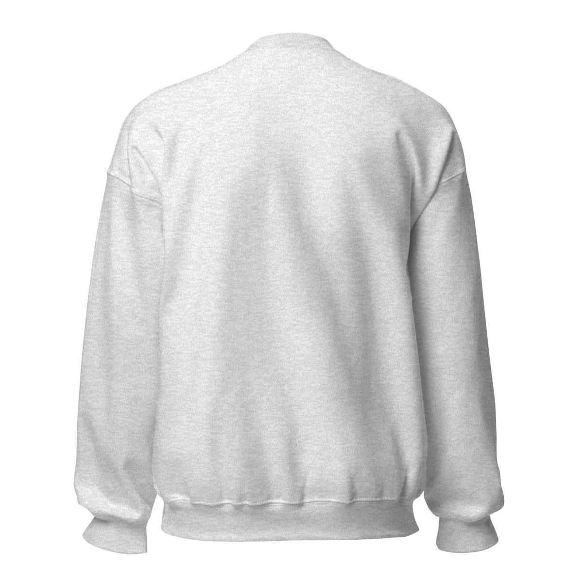 Tropical Moose Script Crewneck in Ash, back view