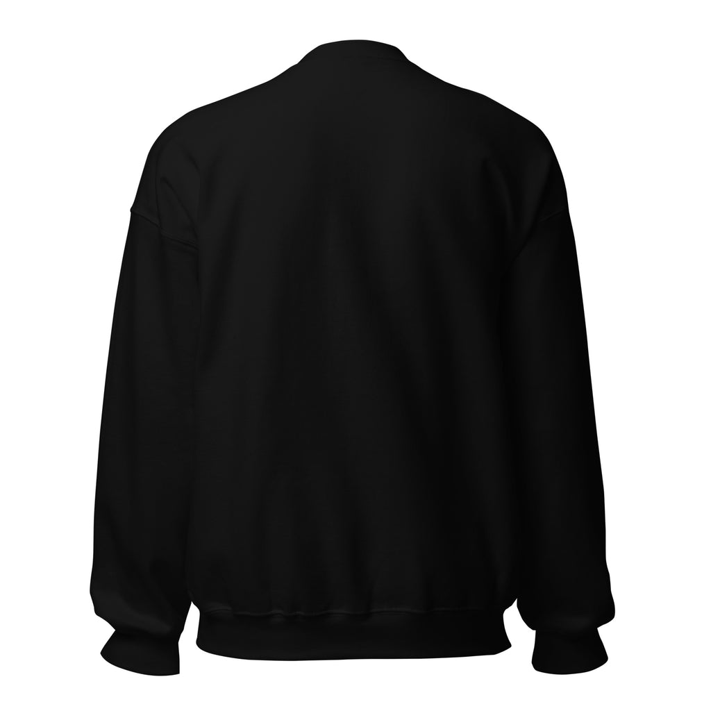 Tropical Moose Embroidered Crewneck in Black, back view