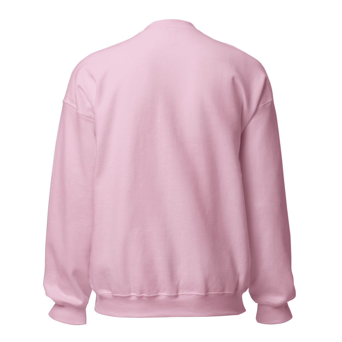 Tropical Moose Embroidered Crewneck in Light Pink, back view