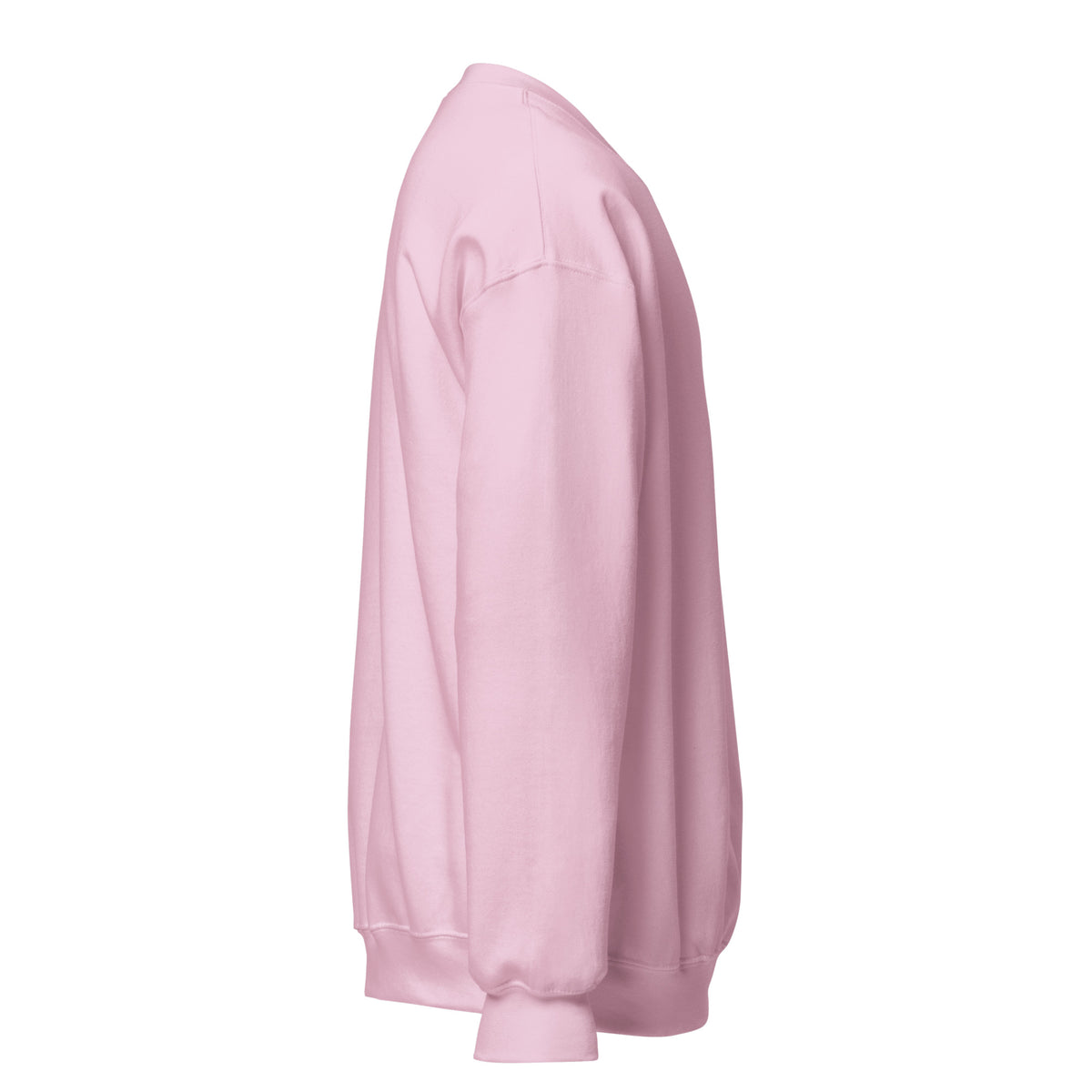 Tropical Moose Script Crewneck in Light Pink, right side view