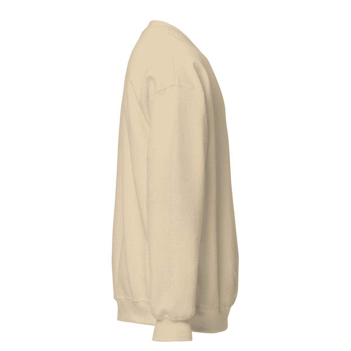 Tropical Moose Script Crewneck in Sand, right side view