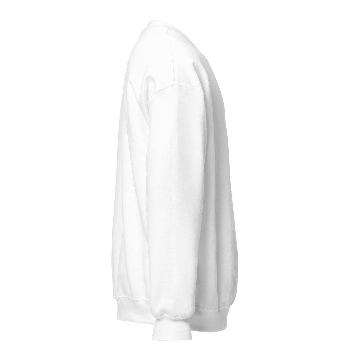 Tropical Moose Embroidered Crewneck in White, right side view