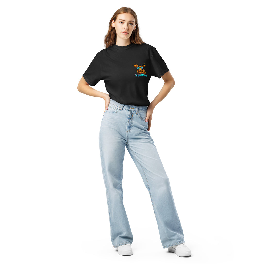 Surf Moose Classic Tee in Black, front view