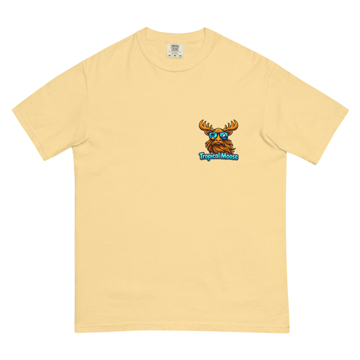 Surf Moose Classic Tee in Butter yellow, front view