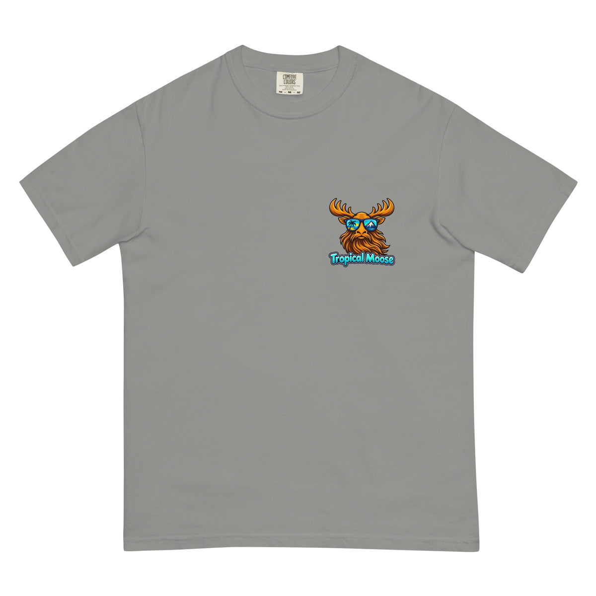 Surf Moose Classic Tee in Grey, front view