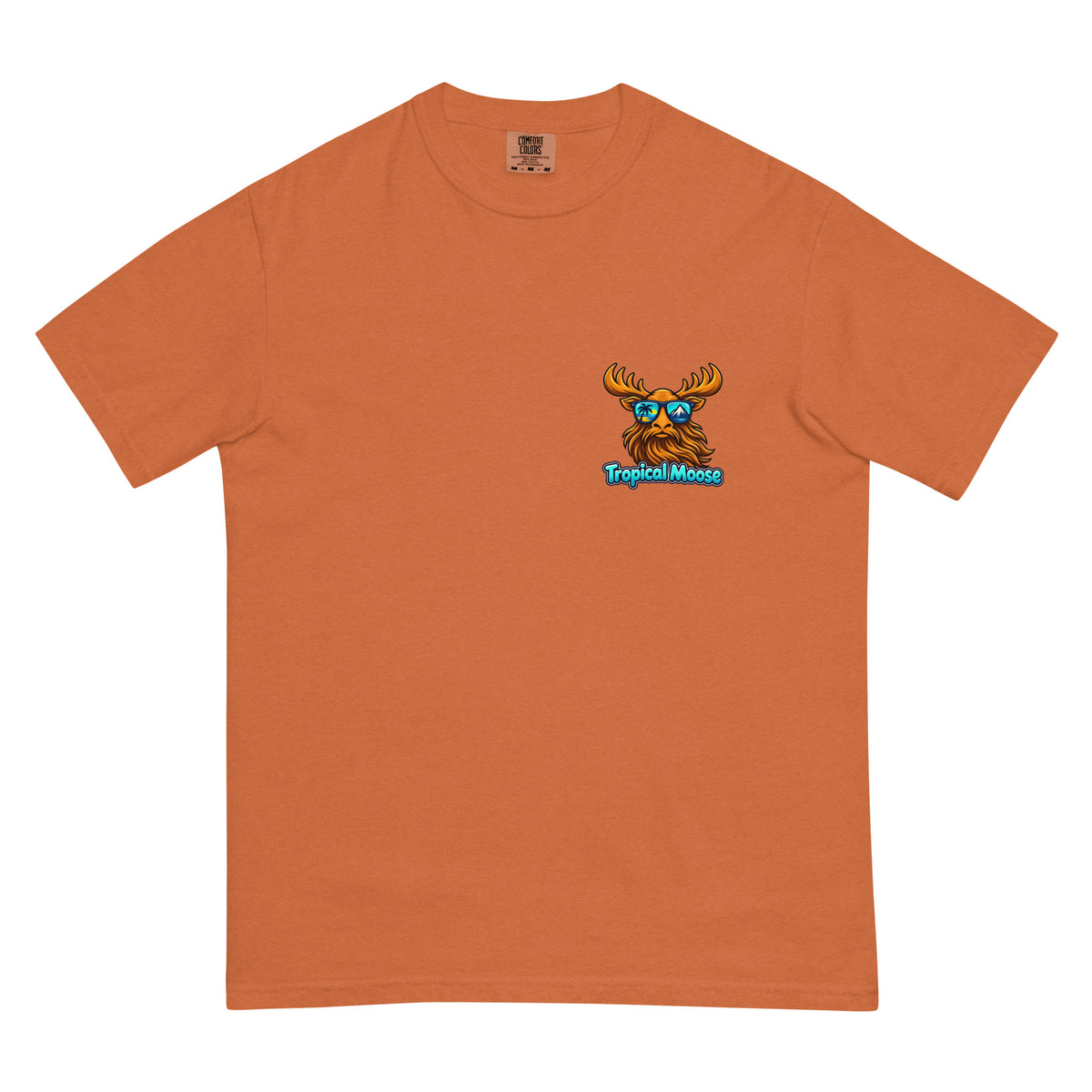 Surf Moose Classic Tee in Yam orange, front view