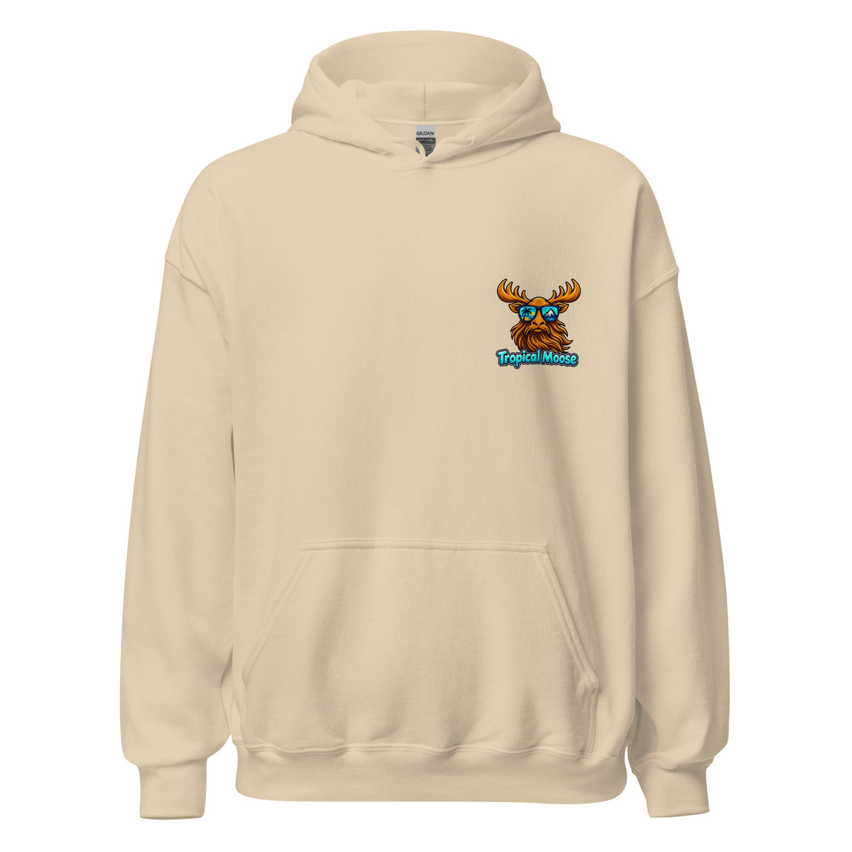 Surf Moose Pullover Hoodie in Sand, front view