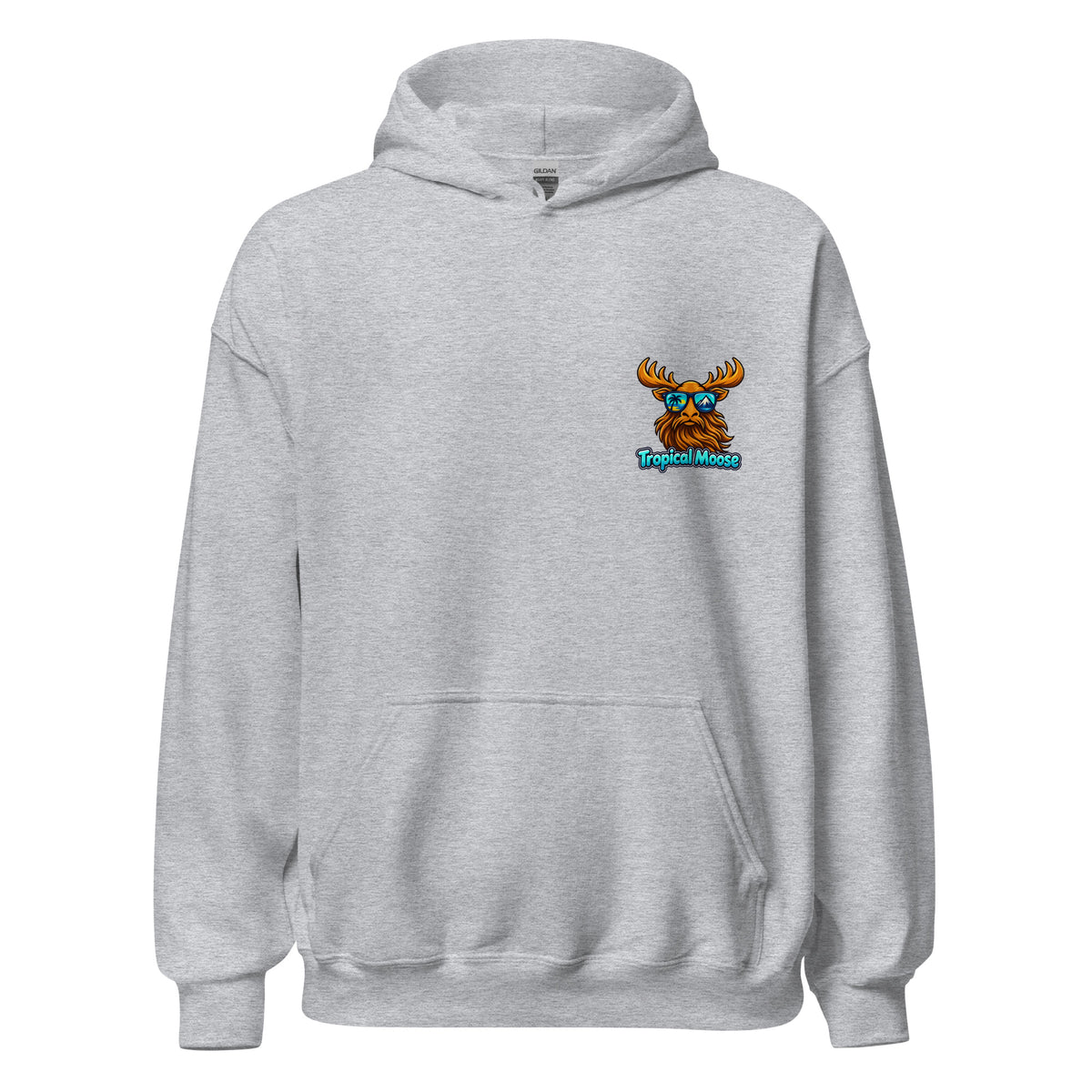Surf Moose Pullover Hoodie in Sport Grey, front view