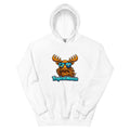 Tropical Moose Big Logo Hoodie in White, front view