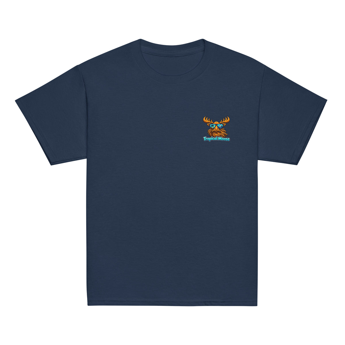 Mini Moose Kids Surf Tee in Navy, front view
