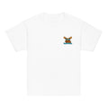 Mini Moose Kids Surf Tee in White, front view