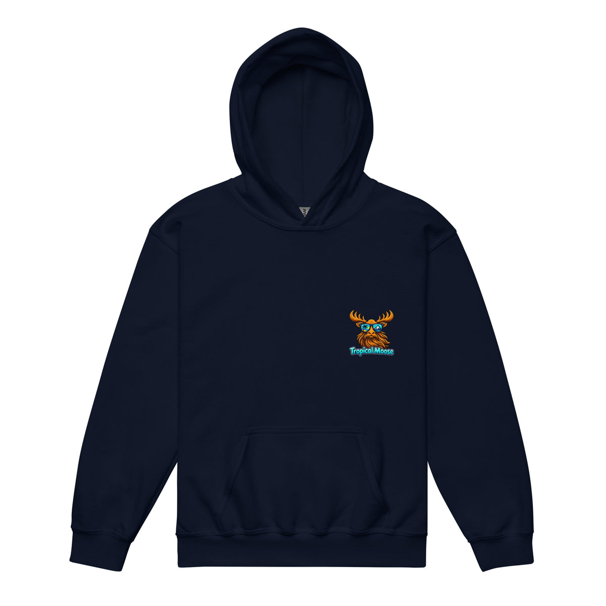 Mini Moose Kids Surf Hoodie in Navy, front view