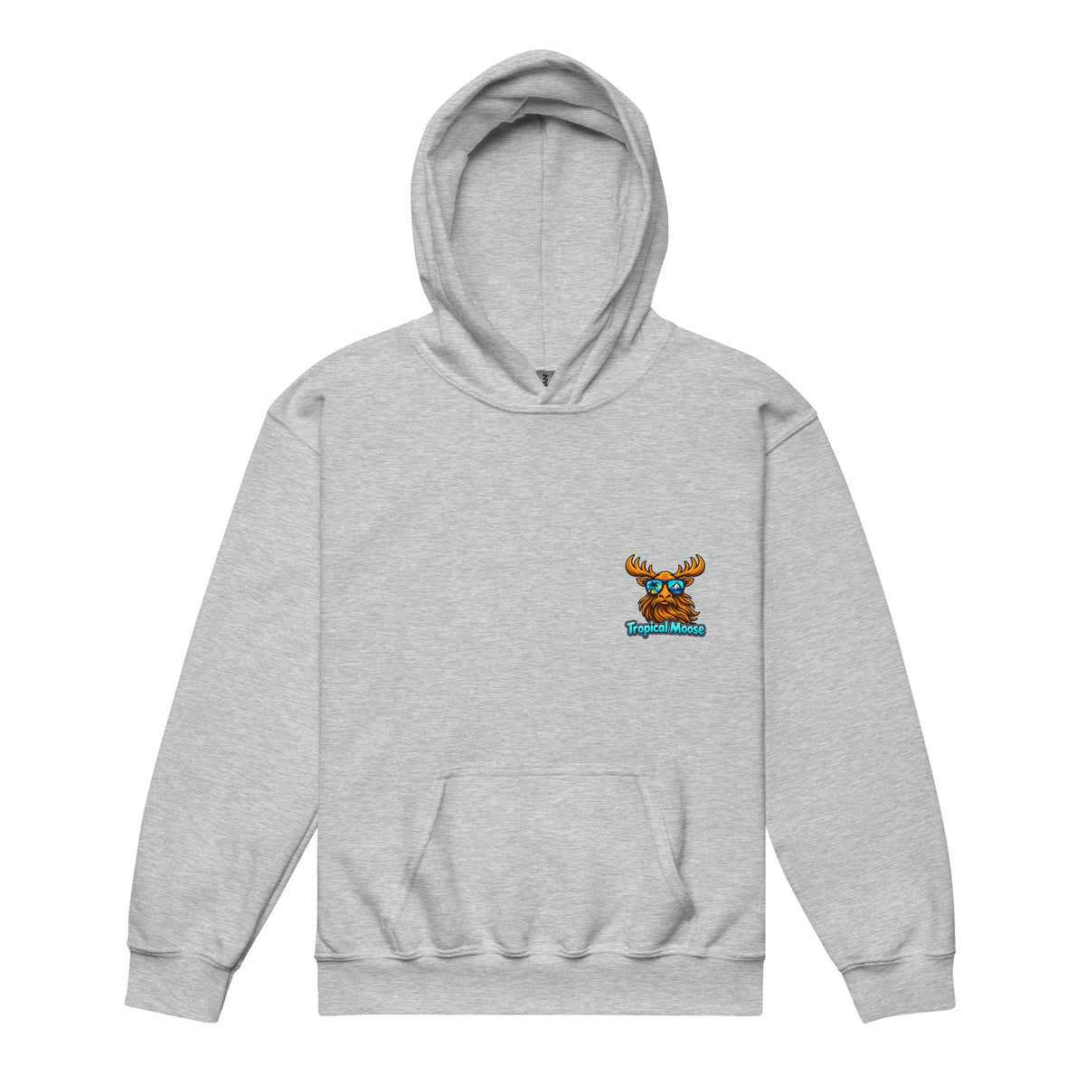 Mini Moose Kids Surf Hoodie in Sport Grey, front view